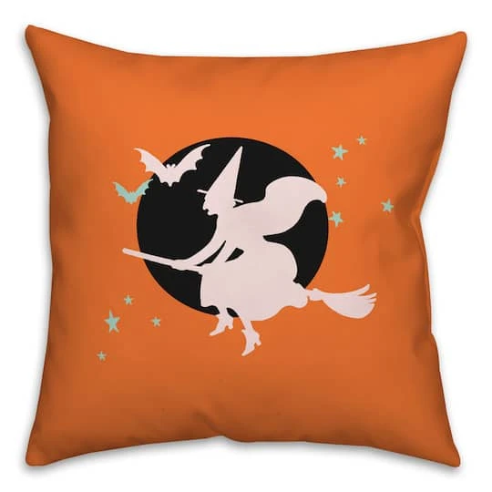 Flying Witch Throw Pillow 1 Flying Witch Throw Pillow