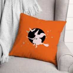 Flying Witch Throw Pillow 7 Flying Witch Throw Pillow -Halloween Decor Shop D443035S 3