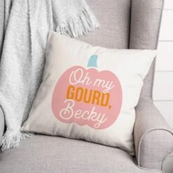 Oh My Gourd, Becky Throw Pillow -Halloween Decor Shop D443037S 2
