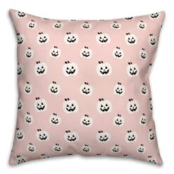 Pink Pumpkins Galore Throw Pillow 4 Pink Pumpkins Galore Throw Pillow -Halloween Decor Shop D443039S 1 1