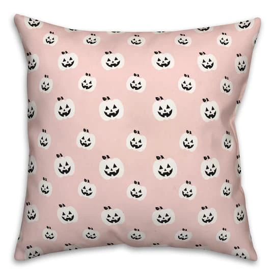 Pink Pumpkins Galore Throw Pillow 2 Pink Pumpkins Galore Throw Pillow - Image 2