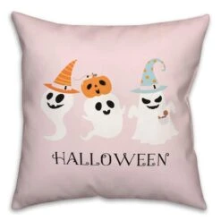 Halloween Ghosts 18" X 18" Spun Poly Pillow 4 Halloween Ghosts 18" X 18" Spun Poly Pillow -Halloween Decor Shop D443041S 1 1