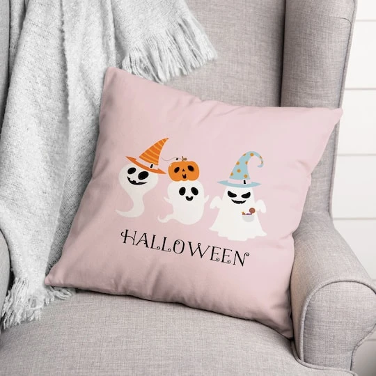Halloween Ghosts 18" X 18" Spun Poly Pillow 3 Halloween Ghosts 18" X 18" Spun Poly Pillow - Image 3