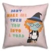Witch Girl Spell Throw Pillow -Halloween Decor Shop D443043S 1
