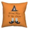 Witch Way To The Party Throw Pillow -Halloween Decor Shop D443045S 1