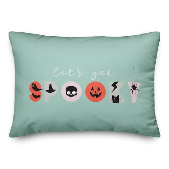 Spooky Type Throw Pillow 2 Spooky Type Throw Pillow - Image 2