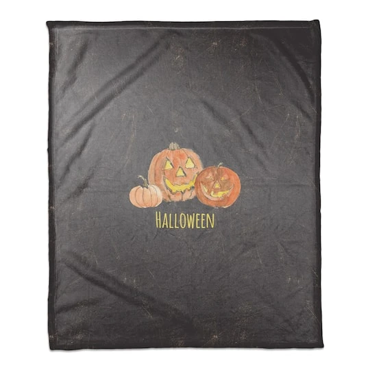 Jack-o'-lanterns Fleece Throw 2 Jack-o'-lanterns Fleece Throw - Image 2