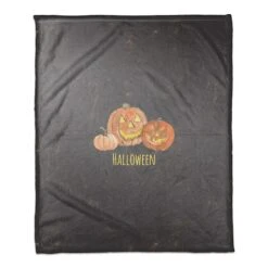 Jack-o'-lanterns Fleece Throw