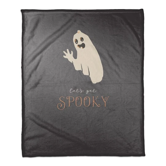 Get Spooky Ghost Fleece Throw 2 Get Spooky Ghost Fleece Throw - Image 2