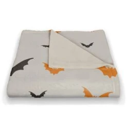 Halloween Bats Fleece Blanket -Halloween Decor Shop D443058S 2