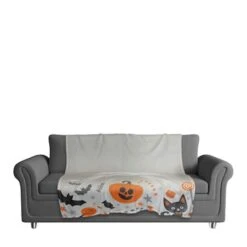 Bat Candy Cat Fleece Throw 7 Bat Candy Cat Fleece Throw -Halloween Decor Shop D443062S 3