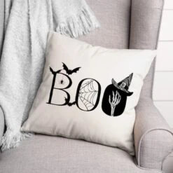 Boo Throw Pillow 5 Boo Throw Pillow -Halloween Decor Shop D443065S 2