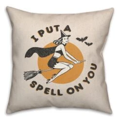 Retro Witch Throw Pillow 4 Retro Witch Throw Pillow -Halloween Decor Shop D443067S 1 1