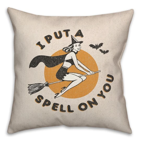 Retro Witch Throw Pillow 2 Retro Witch Throw Pillow - Image 2