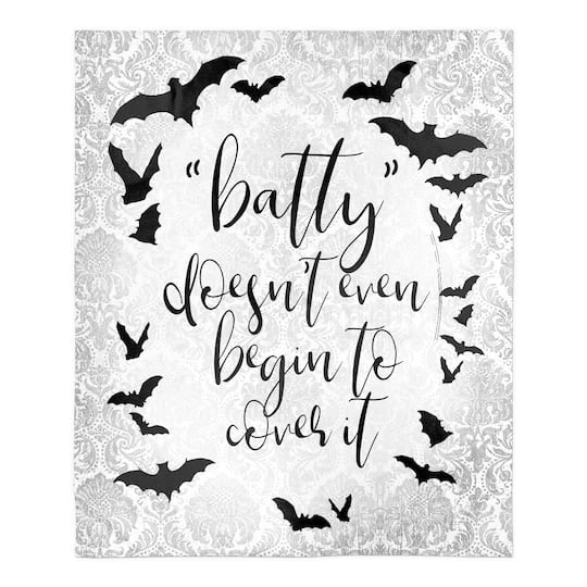 Batty Doesn't Cover It Fleece Throw 2 Batty Doesn't Cover It Fleece Throw - Image 2