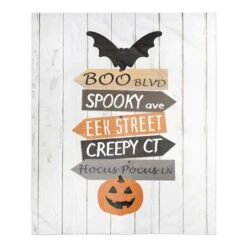 Halloween Street Names Sherpa Fleece Blanket