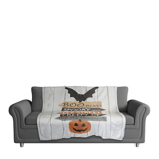 Halloween Street Names Sherpa Fleece Blanket 4 Halloween Street Names Sherpa Fleece Blanket - Image 4