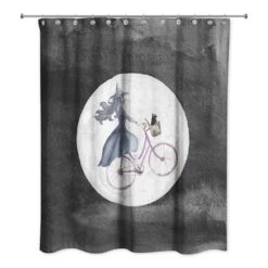 Witch Bike Shower Curtain -Halloween Decor Shop D443077S 1 1