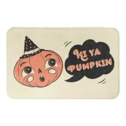Retro Hi Ya Pumpkin Bath Mat -Halloween Decor Shop D443079S 1 1