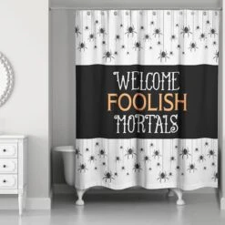 Welcome Foolish Mortals Shower Curtain 5 Welcome Foolish Mortals Shower Curtain -Halloween Decor Shop D443089S 2
