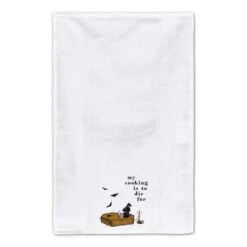 Halloween Coffin Vintage Pattern Tea Towel Set -Halloween Decor Shop D443090S 5