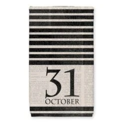 Halloween Date Newspaper Distressed Tea Towel Set -Halloween Decor Shop D443093S 2