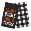 Double Double Toil Tea Towel Set 13 Double Double Toil Tea Towel Set -Halloween Decor Shop D443099S 1