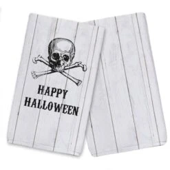 Happy Halloween Skull Tea Towel Set