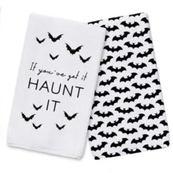 Haunt It Bat Group Tea Towel Set