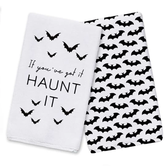 Haunt It Bat Group Tea Towel Set 1 Haunt It Bat Group Tea Towel Set