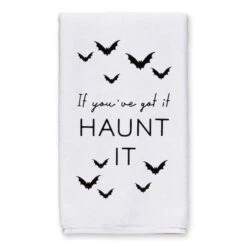 Haunt It Bat Group Tea Towel Set 8 Haunt It Bat Group Tea Towel Set -Halloween Decor Shop D443103S 2