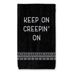 Creep White Mudcloth Tea Towel Set -Halloween Decor Shop D443104S 2