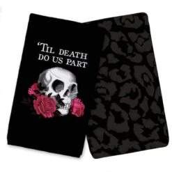 Skull With Roses Tea Towel Set