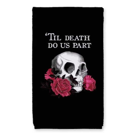 Skull With Roses Tea Towel Set 3 Skull With Roses Tea Towel Set - Image 3