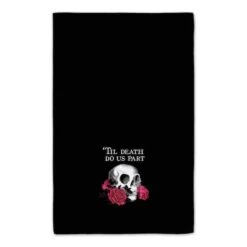 Skull With Roses Tea Towel Set 9 Skull With Roses Tea Towel Set -Halloween Decor Shop D443108S 3