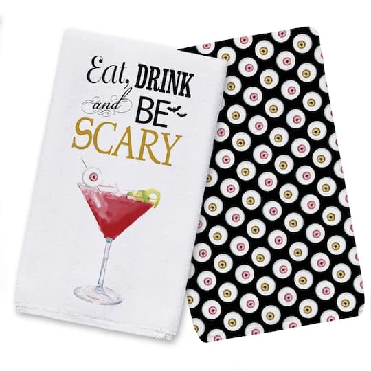 Be Scary Cocktail Tea Towel Set 2 Be Scary Cocktail Tea Towel Set - Image 2