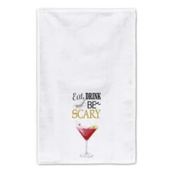 Be Scary Cocktail Tea Towel Set 9 Be Scary Cocktail Tea Towel Set -Halloween Decor Shop D443111S 3