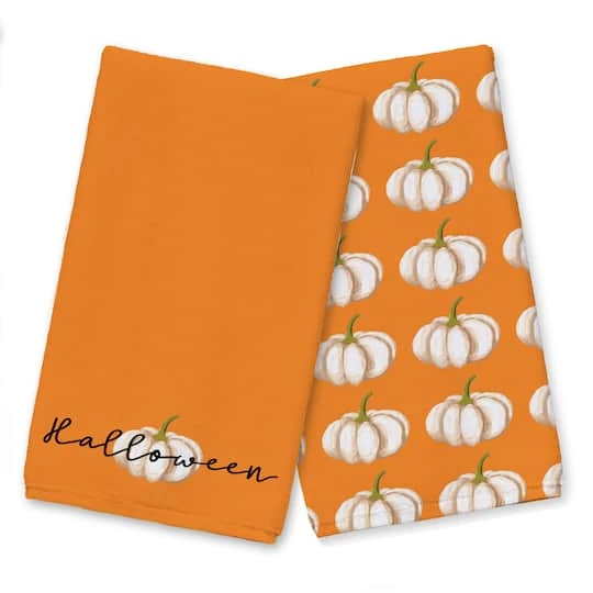 Halloween Pumpkin Tea Towel Set 2 Halloween Pumpkin Tea Towel Set - Image 2