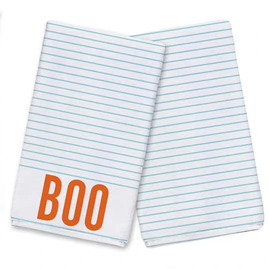 Striped BOO Tea Towel Set 2 Striped BOO Tea Towel Set - Image 2