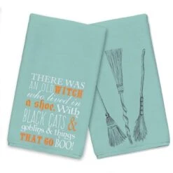 Witch In A Shoe Tea Towel Set
