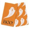 Orange BOO Ghost Tea Towel Set 12 Orange BOO Ghost Tea Towel Set -Halloween Decor Shop D443118S 1