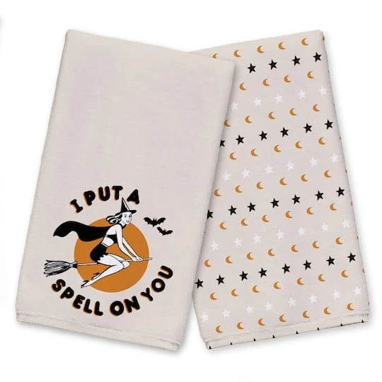 Retro Witch Tea Towel Set 1 Retro Witch Tea Towel Set