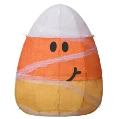 28" Pre-Lit Candy Corn Mummy -Halloween Decor Shop D445270S 14