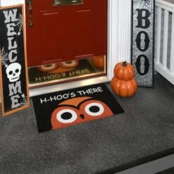 Owl Head Halloween Doormat -Halloween Decor Shop D445292S 2