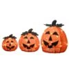 15" Orange LED Jack-O-Lantern Trio -Halloween Decor Shop D445301S 1