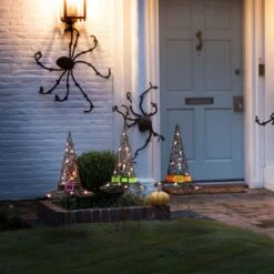 23" Black LED Witch Hat Halloween Garden Stakes 9 23" Black LED Witch Hat Halloween Garden Stakes -Halloween Decor Shop D445304S 2