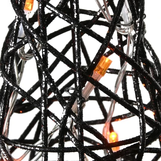 23" Black LED Witch Hat Halloween Garden Stakes 4 23" Black LED Witch Hat Halloween Garden Stakes - Image 4