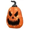 16" Orange LED Scary Jack-O-Lantern Halloween Decor -Halloween Decor Shop D445310S 1