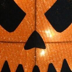 16" Orange LED Scary Jack-O-Lantern Halloween Decor -Halloween Decor Shop D445310S 3