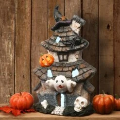 18" LED Multilevel Haunted House 12 18" LED Multilevel Haunted House -Halloween Decor Shop D445325S 2